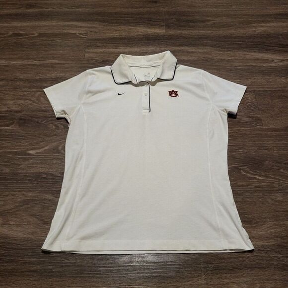 Nike Tops - Nike Auburn University Tigers War Eagle Rounded Collar Polo Women's XL
